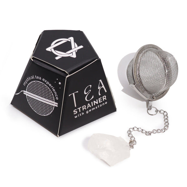 Clear Quartz Raw Crystal Gemstone Tea Strainer
