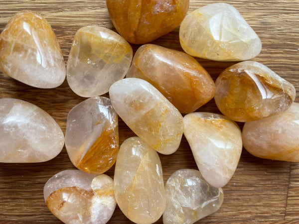 Golden Healer Quartz Polished Tumbled Healing Crystals